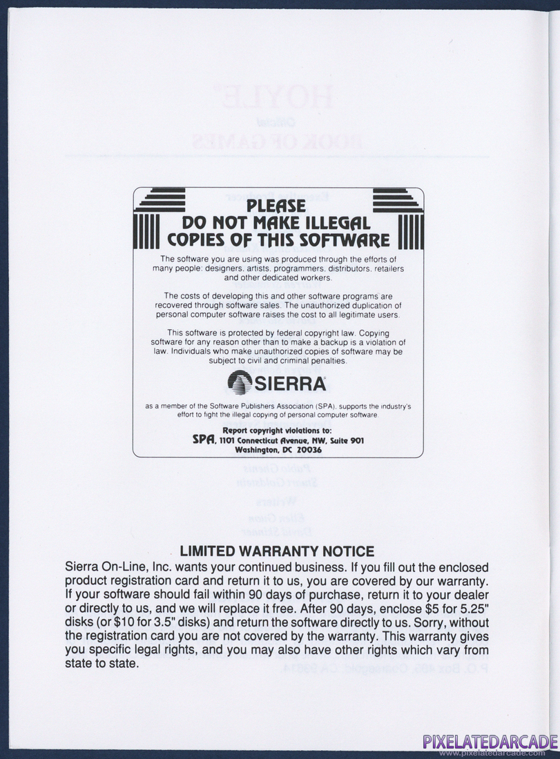 Hoyle: Official Book of Games - Volume 1: Instruction Manual - Page 3