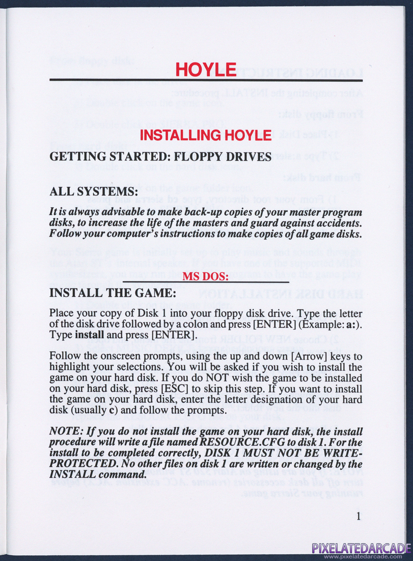 Hoyle: Official Book of Games - Volume 1: Instruction Manual - Page 4