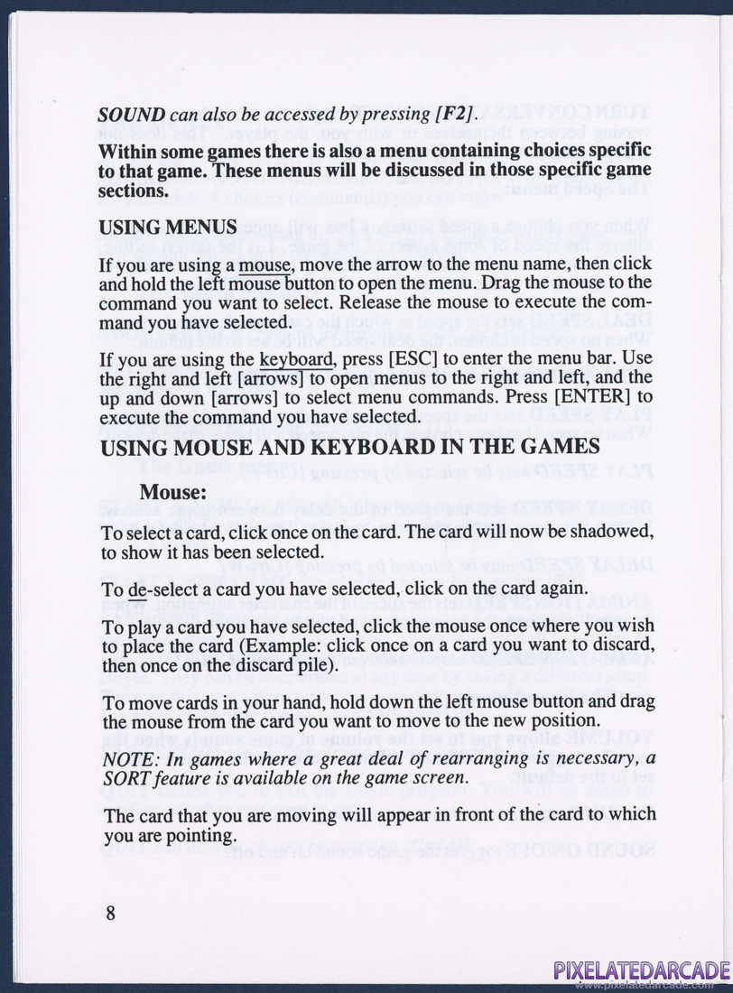 Hoyle: Official Book of Games - Volume 1: Instruction Manual - Page 11