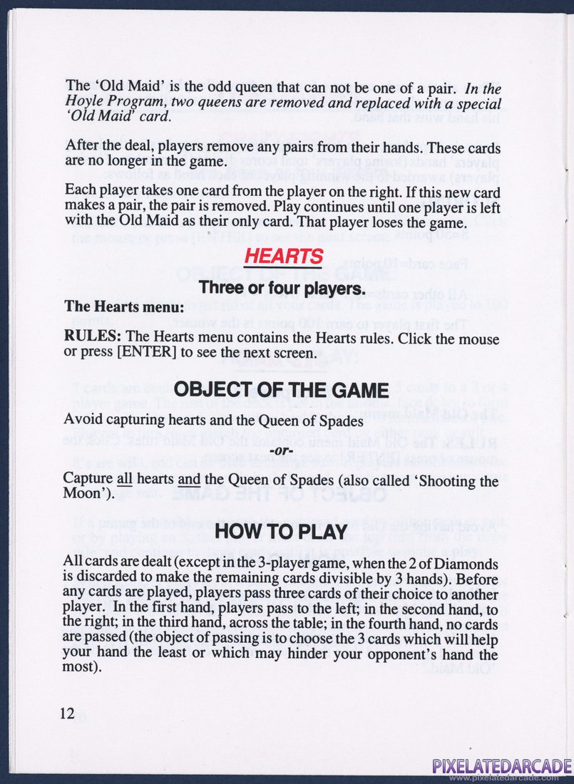 Hoyle: Official Book of Games - Volume 1: Instruction Manual - Page 15