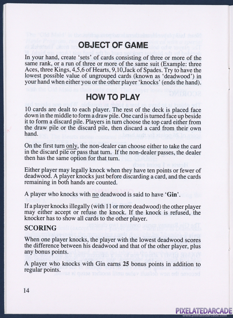 Hoyle: Official Book of Games - Volume 1: Instruction Manual - Page 17