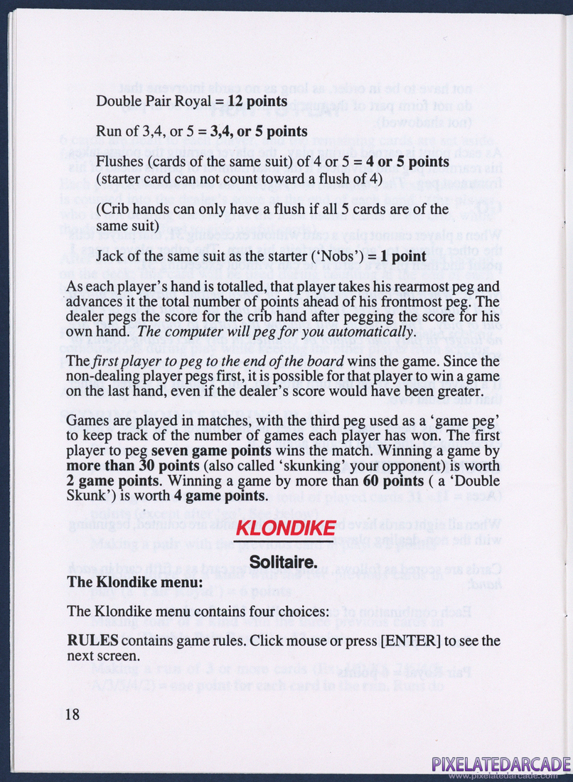 Hoyle: Official Book of Games - Volume 1: Instruction Manual - Page 21