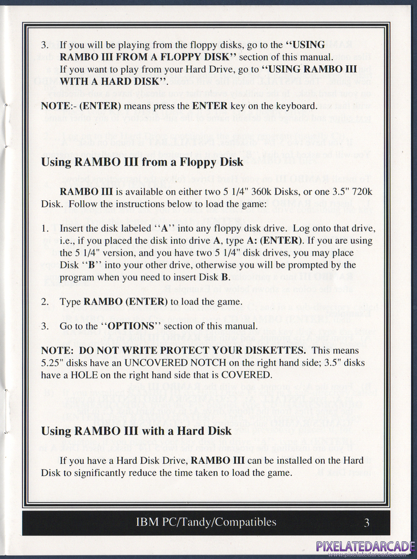 Rambo III: Instruction Manual - Page 3