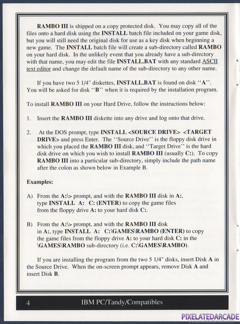 Rambo III: Instruction Manual - Page 4