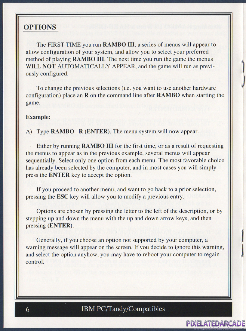 Rambo III: Instruction Manual - Page 6