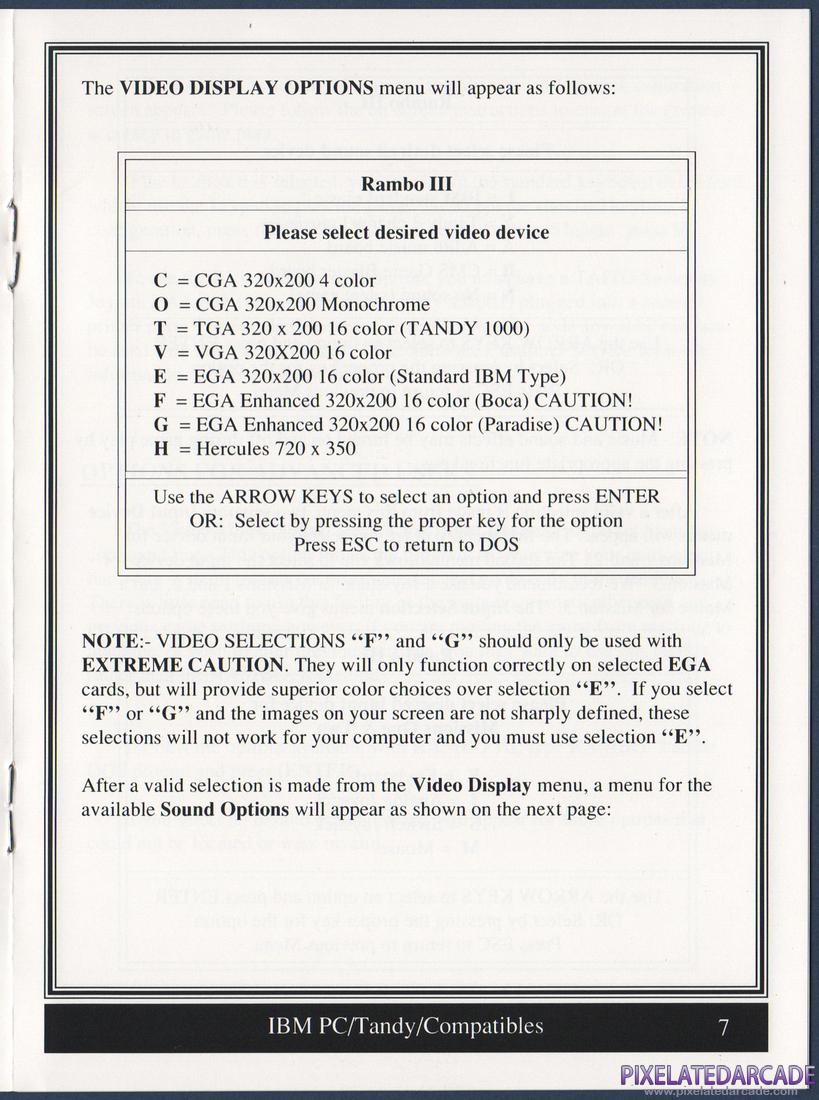 Rambo III: Instruction Manual - Page 7