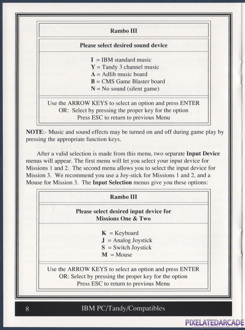 Rambo III: Instruction Manual - Page 8