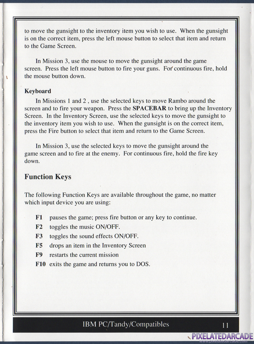 Rambo III: Instruction Manual - Page 11