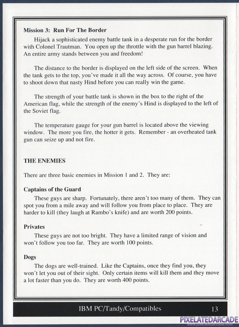 Rambo III: Instruction Manual - Page 13