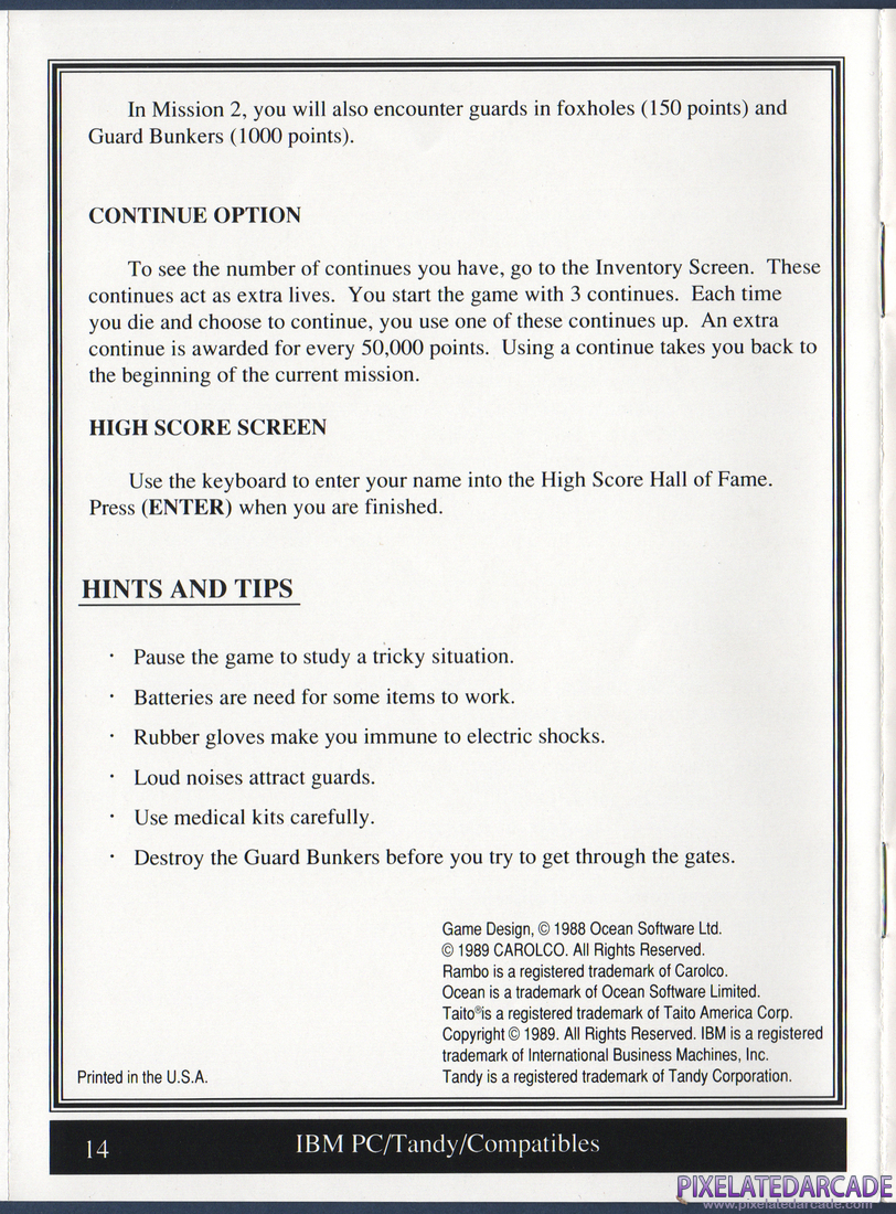Rambo III: Instruction Manual - Page 14