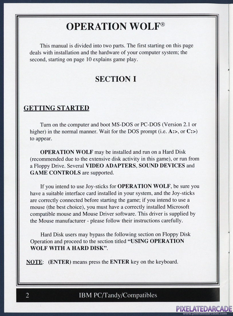 Operation Wolf: Instruction Manual - Page 2