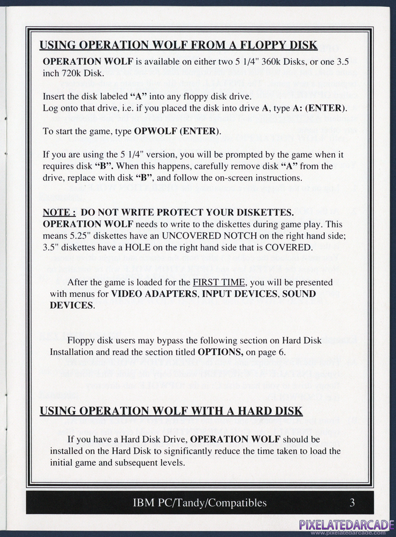 Operation Wolf: Instruction Manual - Page 3