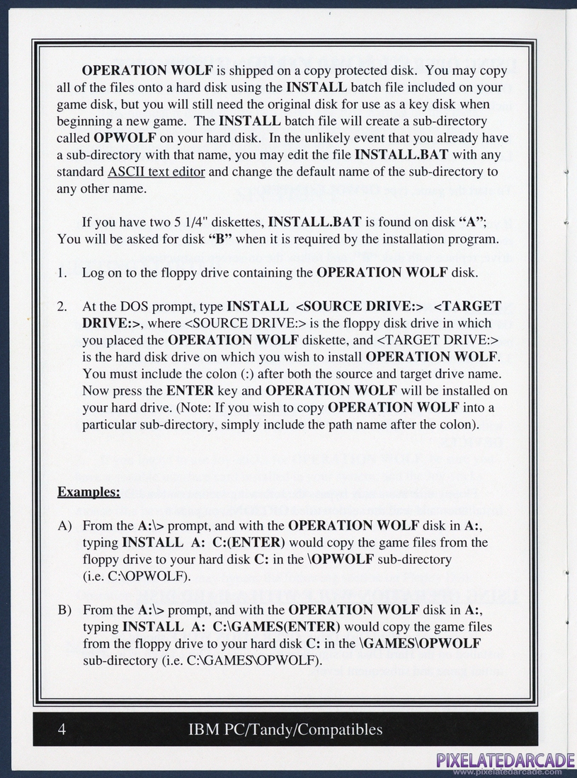 Operation Wolf: Instruction Manual - Page 4