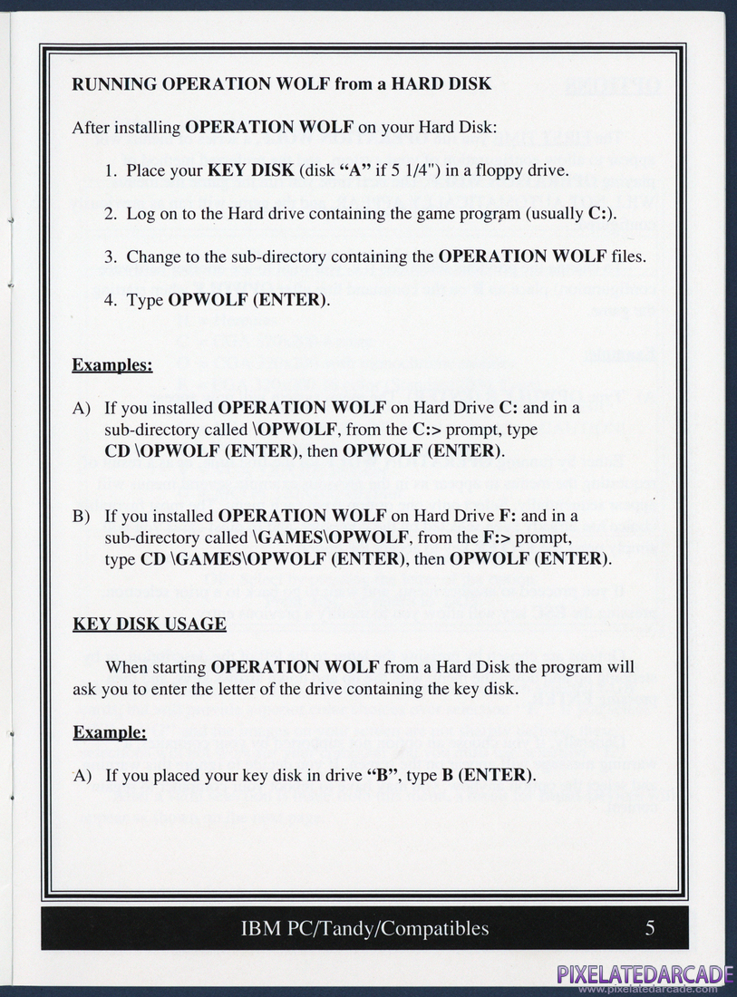 Operation Wolf: Instruction Manual - Page 5