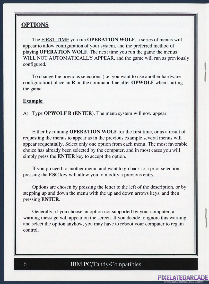 Operation Wolf: Instruction Manual - Page 6