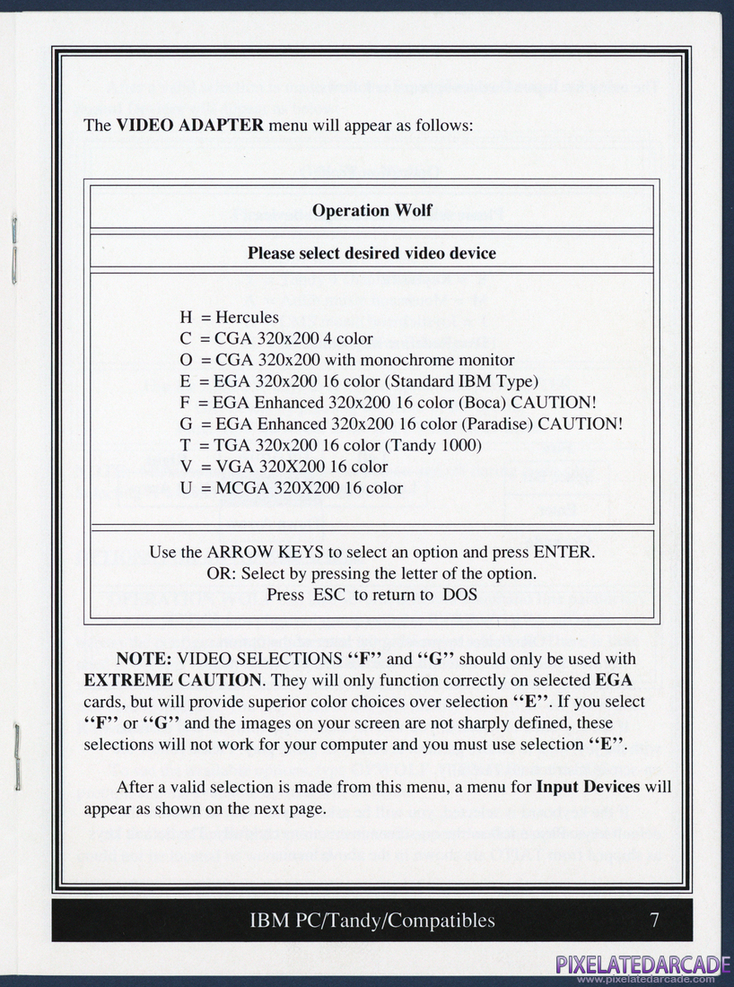 Operation Wolf: Instruction Manual - Page 7