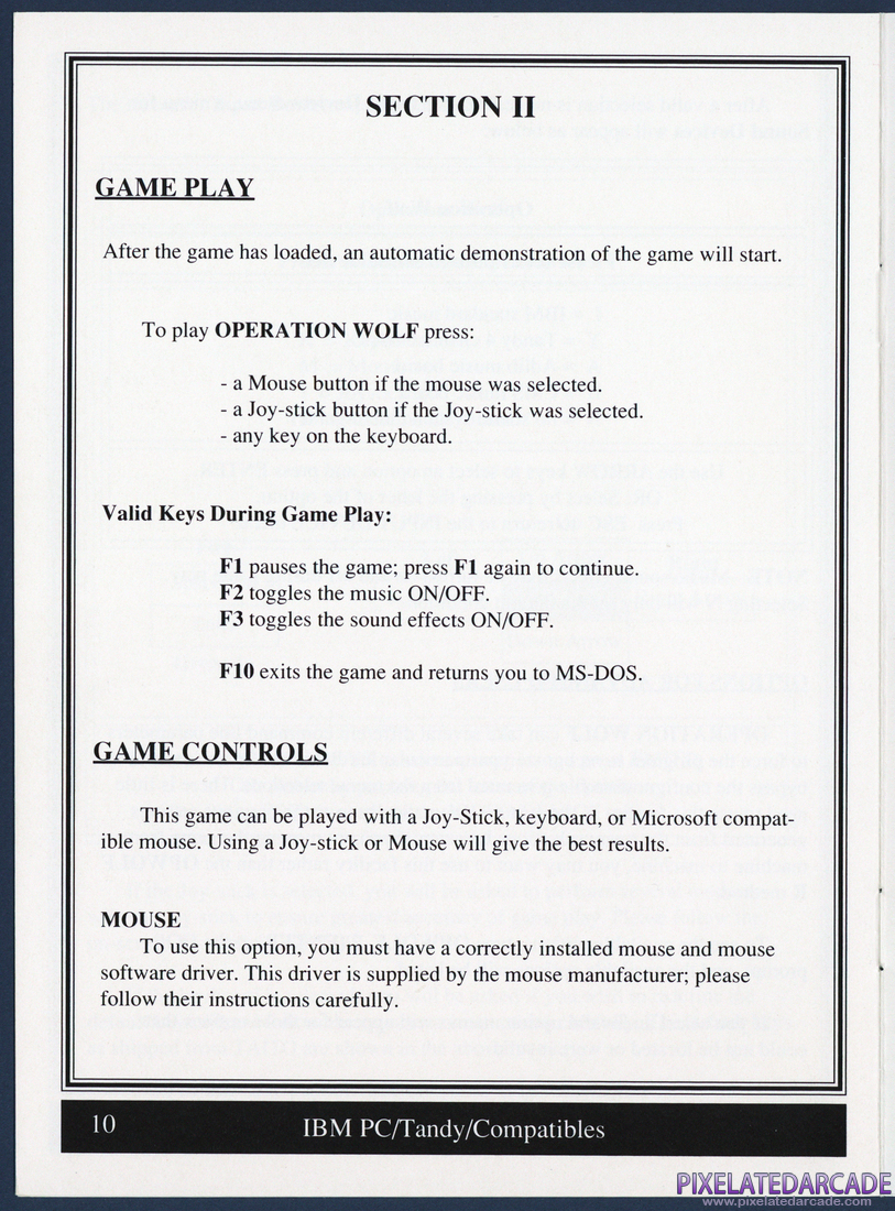 Operation Wolf: Instruction Manual - Page 10