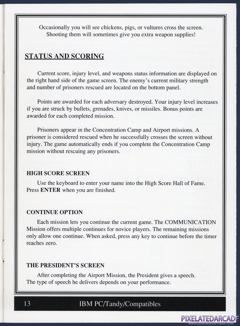 Operation Wolf: Instruction Manual - Page 13