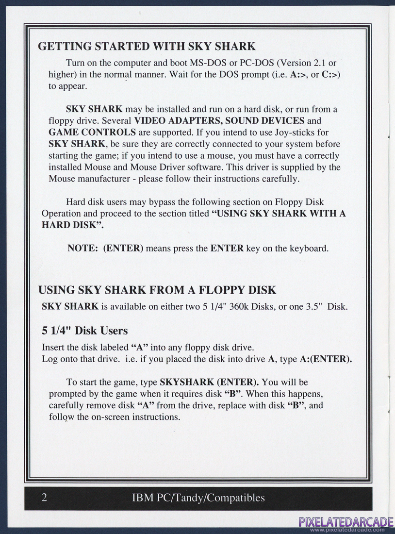 Sky Shark: Loading Instructions - Page 2