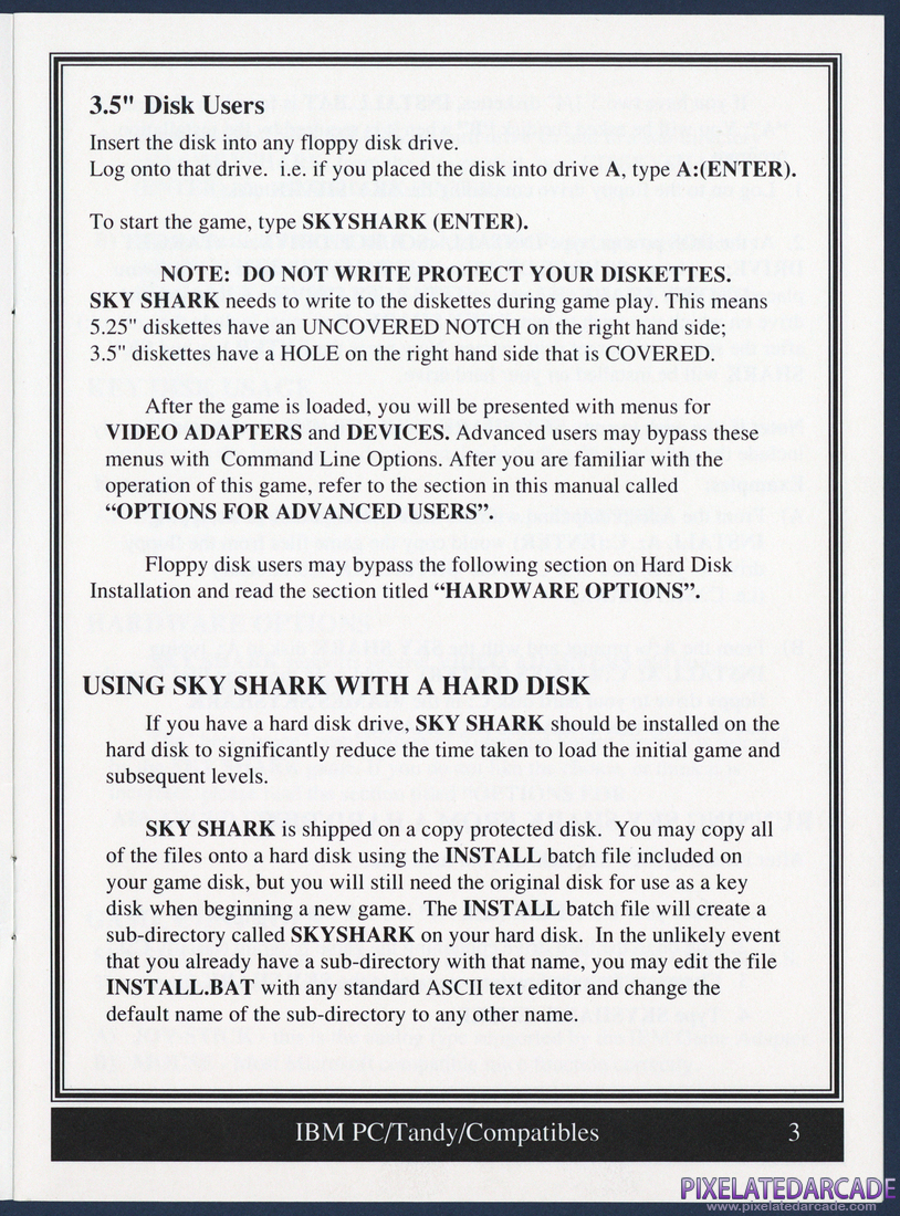 Sky Shark: Loading Instructions - Page 3