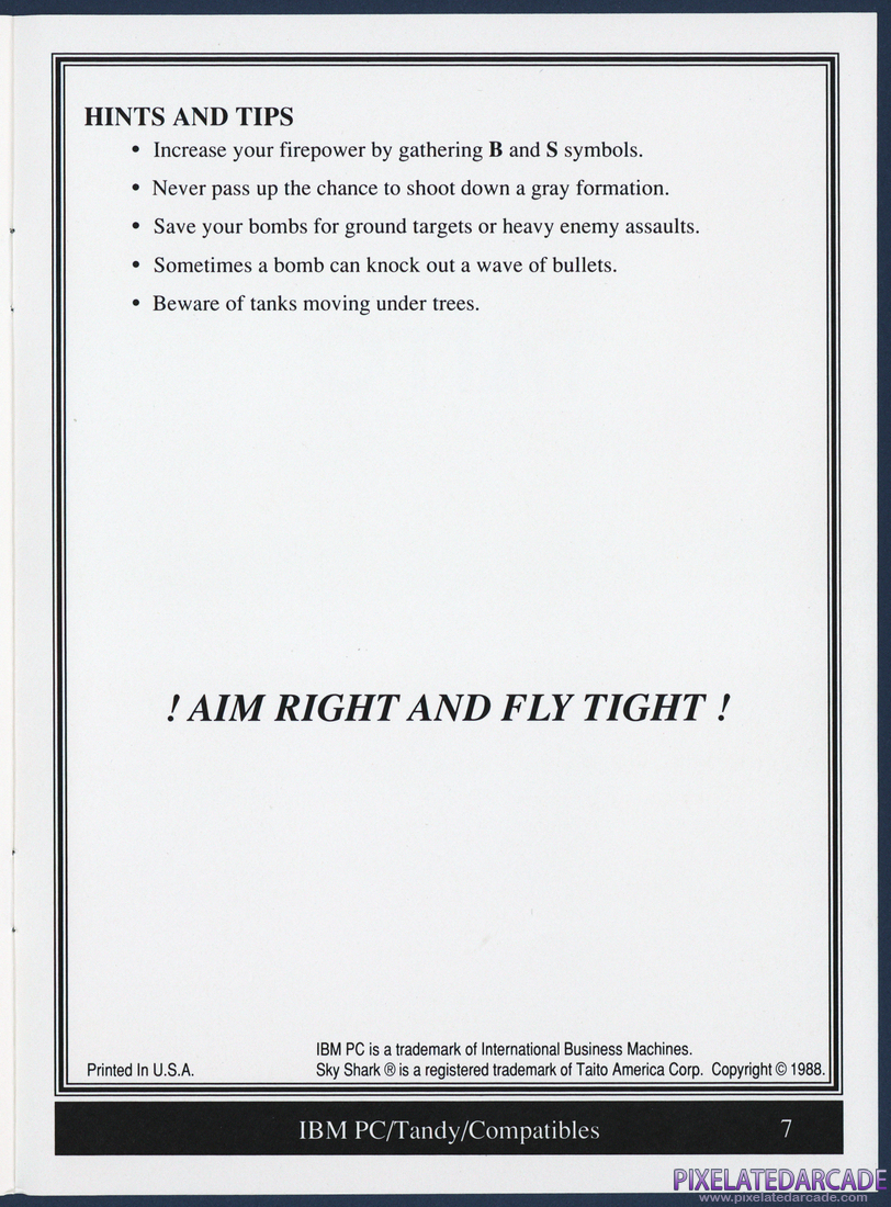 Sky Shark: Game Play Instructions - Page 7