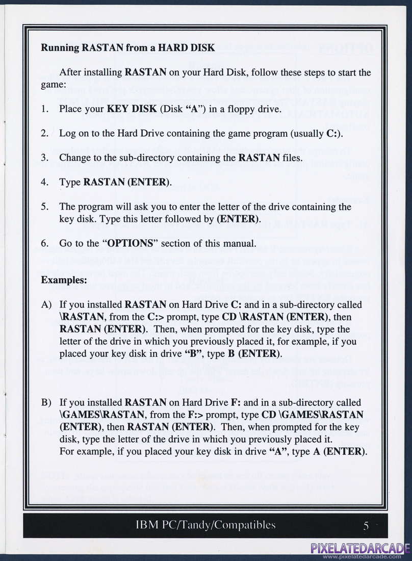 Rastan: Instruction Manual - Page 5