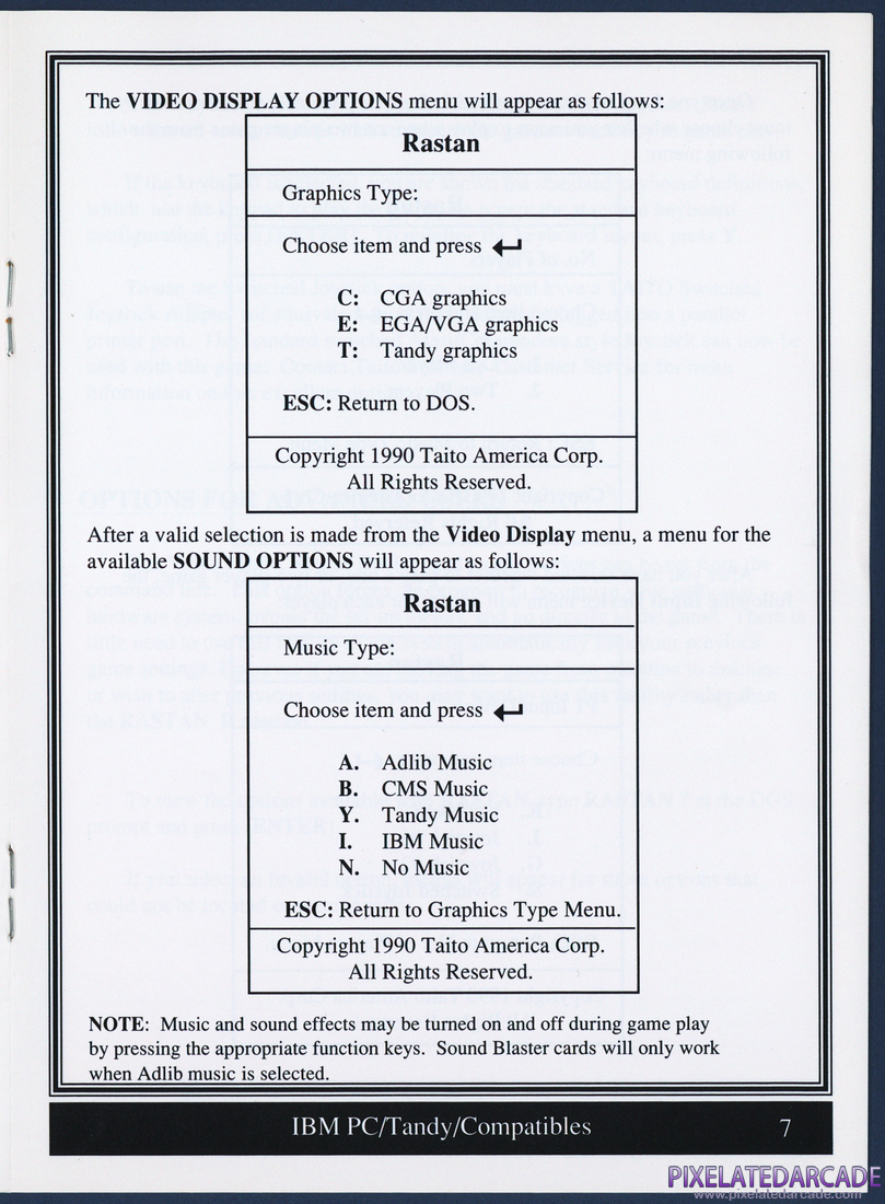 Rastan: Instruction Manual - Page 7