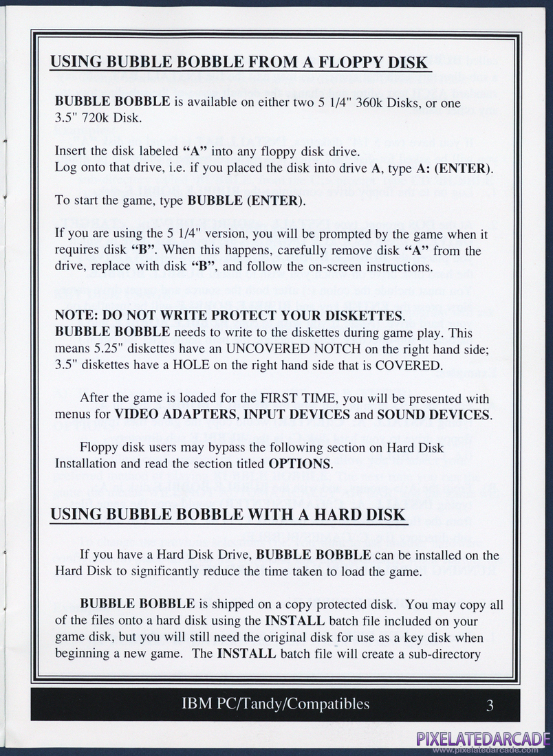 Bubble Bobble: Instruction Manual - Page 3