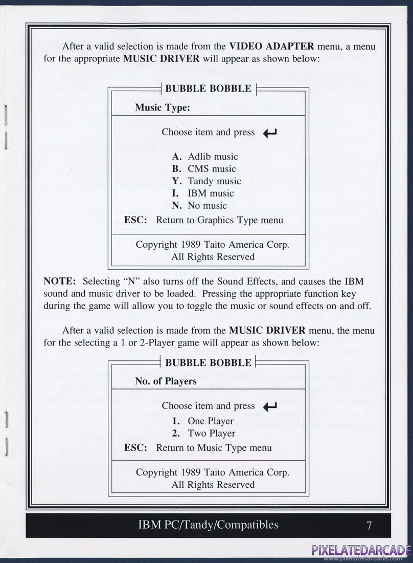 Bubble Bobble: Instruction Manual - Page 7