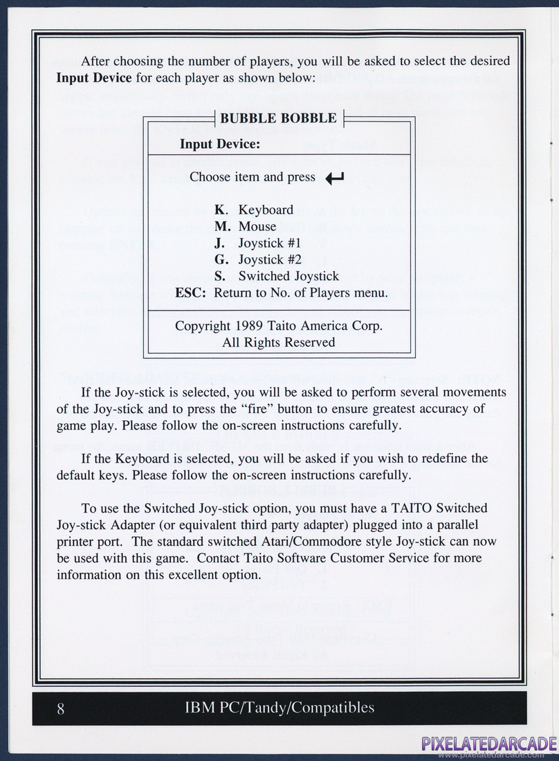 Bubble Bobble: Instruction Manual - Page 8