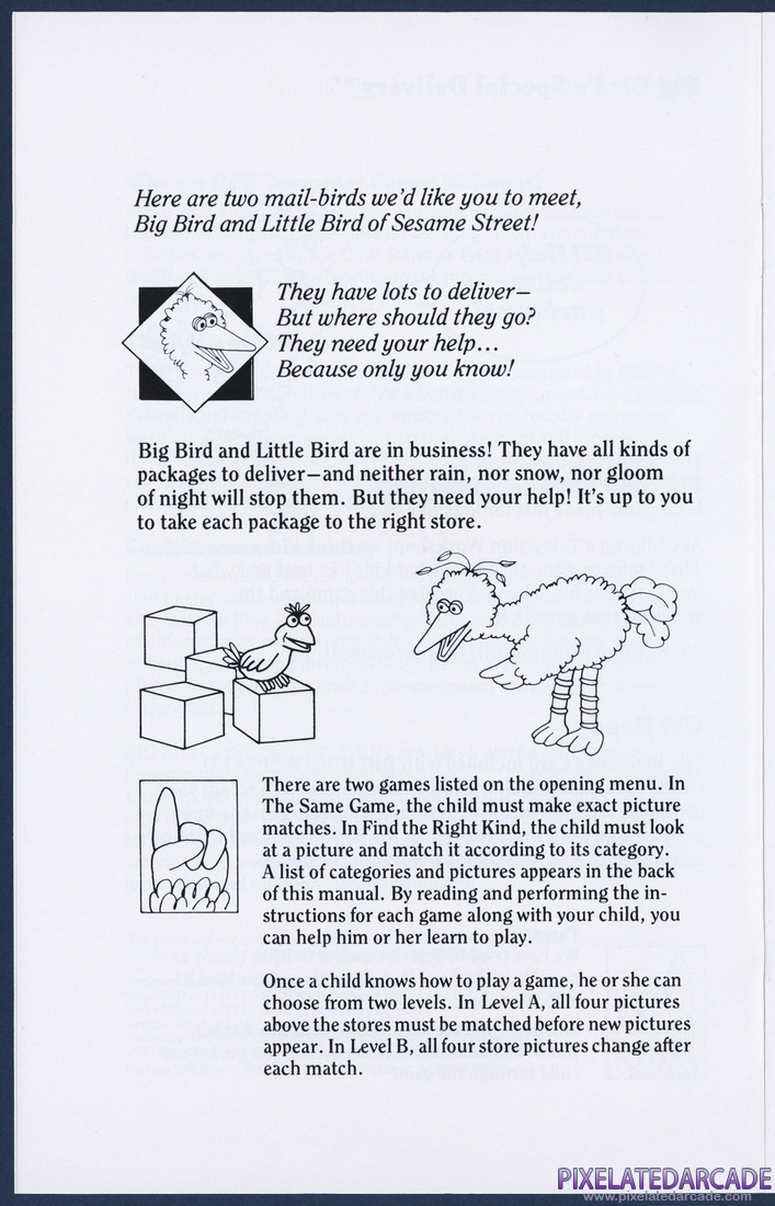 Big Bird's Special Delivery: Instruction Manual - Page 4