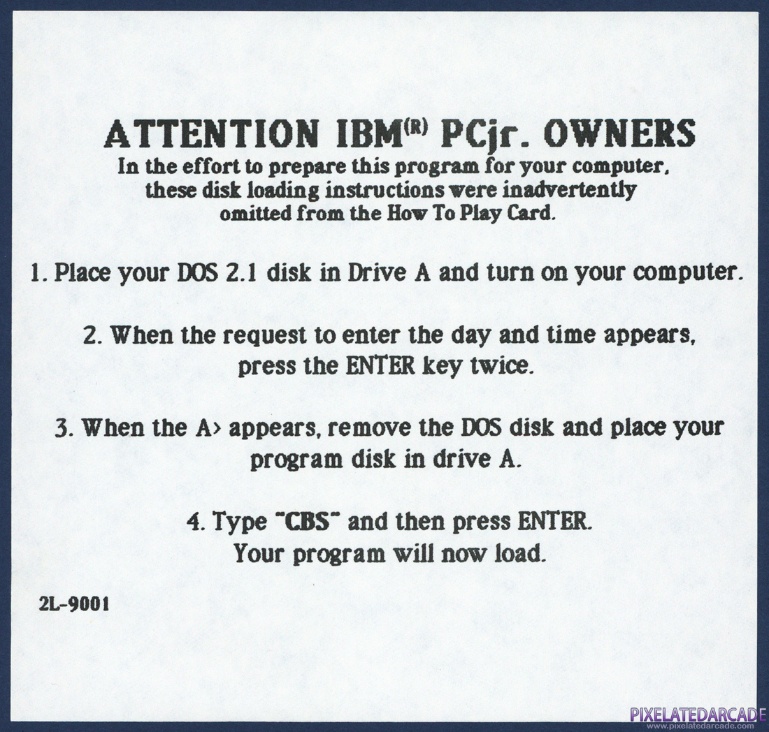 Ernie's Magic Shapes: Instruction Manual - Addendum