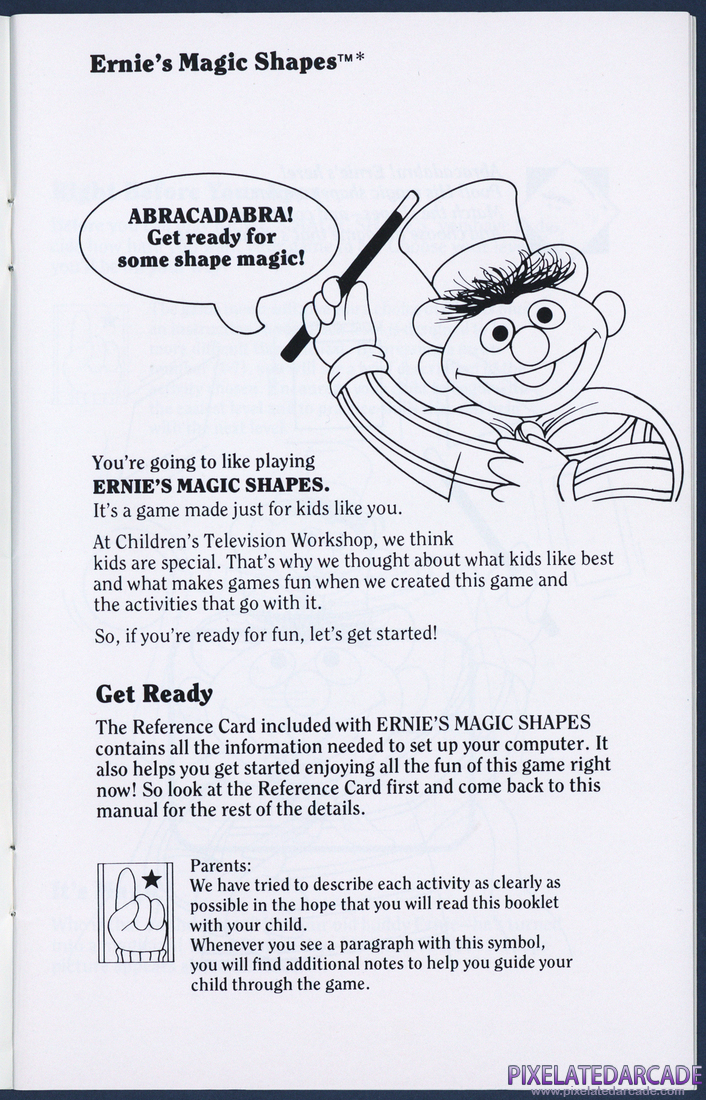 Ernie's Magic Shapes: Instruction Manual - Page 3