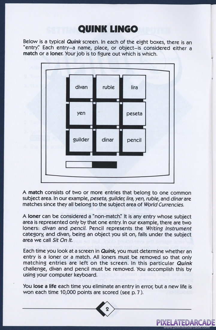 Quink: Instruction Manual - Page 4