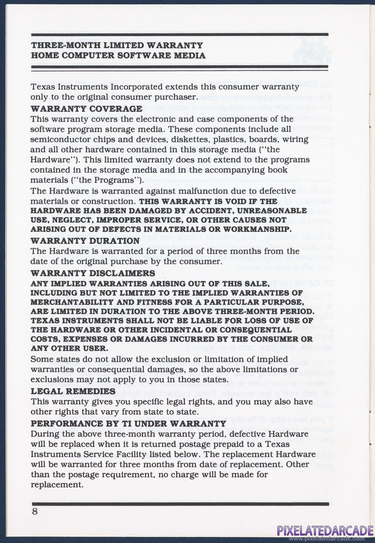 TI Invaders: Instruction Manual - Page 8