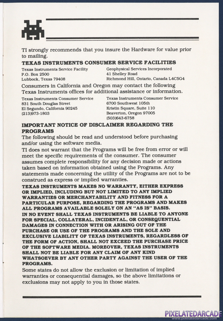 TI Invaders: Instruction Manual - Page 9