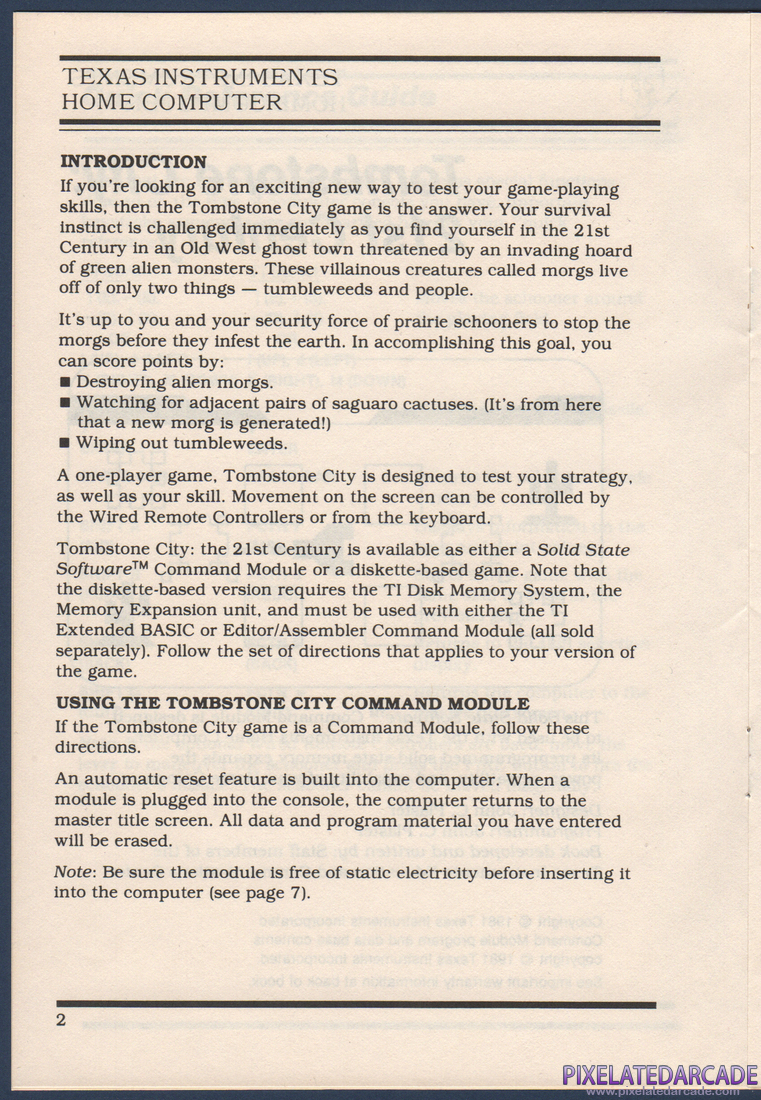 Tombstone City: 21st Century: Instruction Manual - Page 4