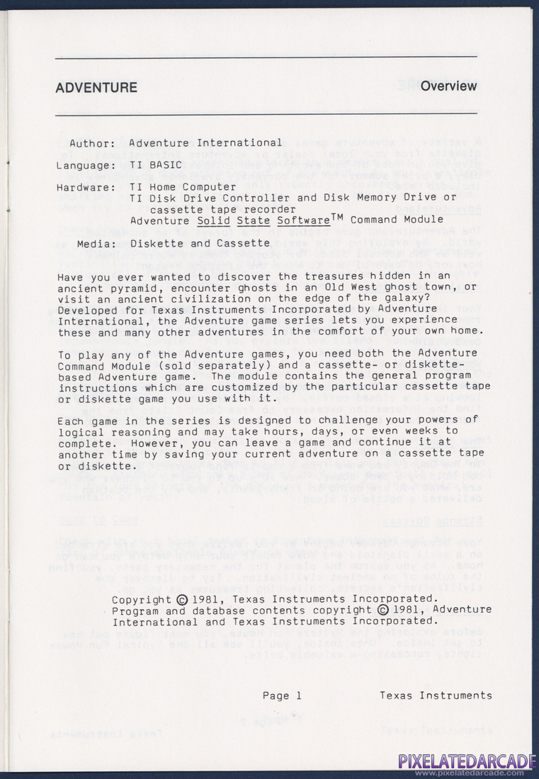 Savage Island Series: Instruction Manual - Page 1