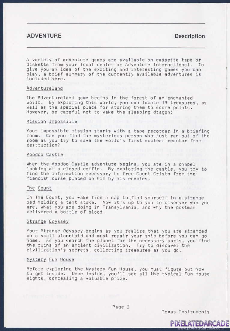 Savage Island Series: Instruction Manual - Page 2