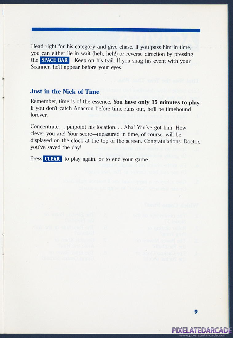 Timebound: Instruction Manual - Page 9