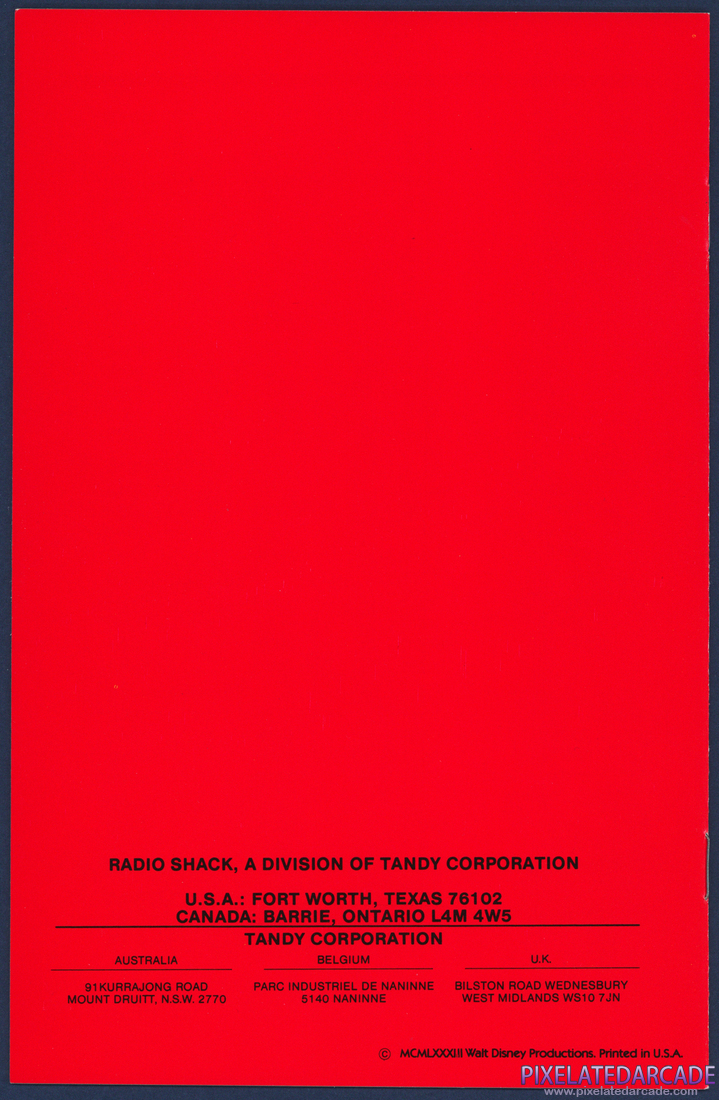 Mickey's Alpine Adventure: Instruction Manual - Back Cover