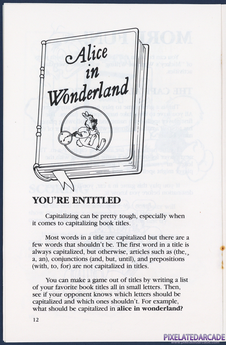 Mickey's World of Writing: Instruction Manual - Page 12