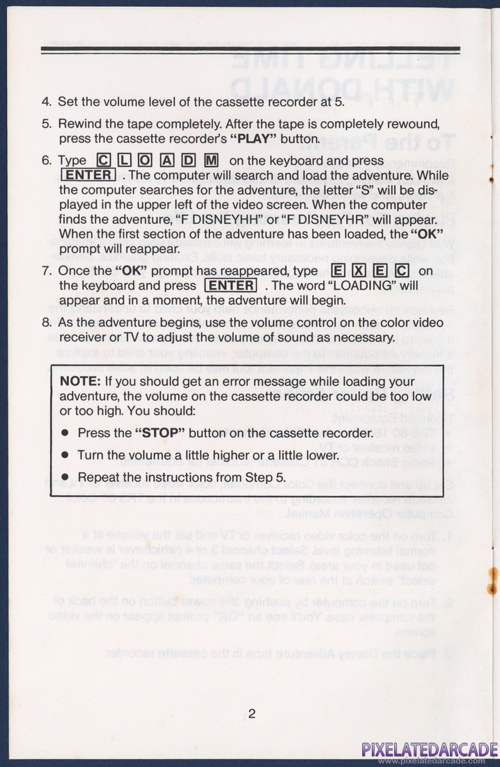 Telling Time With Donald: Instruction Manual - Page 2