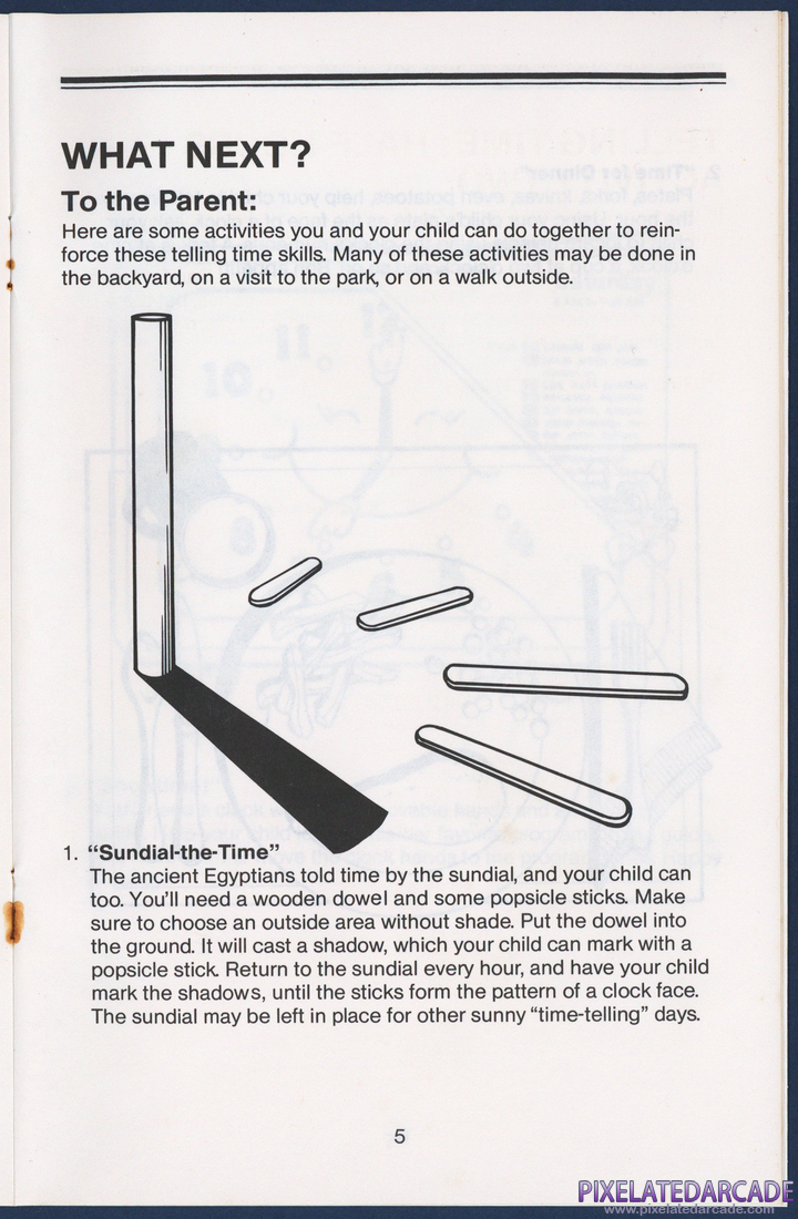 Telling Time With Donald: Instruction Manual - Page 5