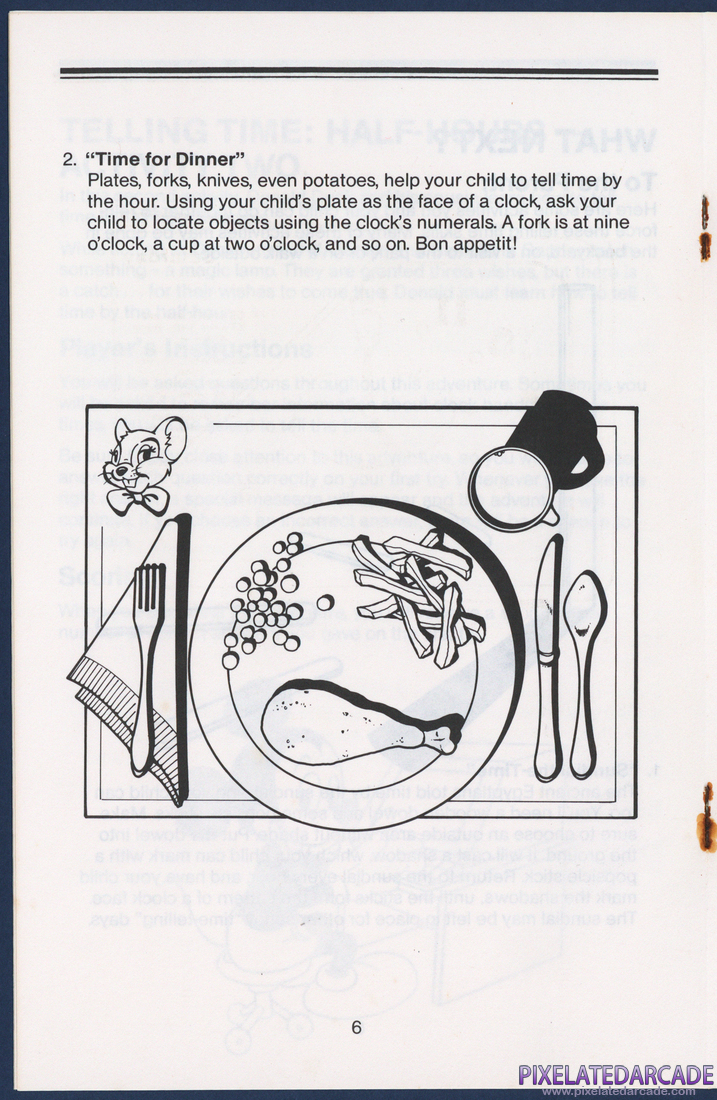 Telling Time With Donald: Instruction Manual - Page 6
