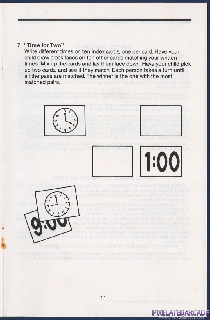 Telling Time With Donald: Instruction Manual - Page 11