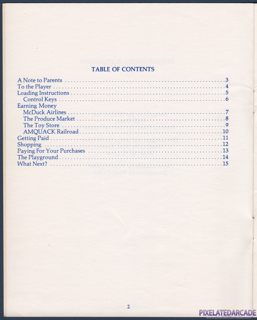 Donald Duck's Playground: Donald Duck's Playground Instruction Manual - Page 3