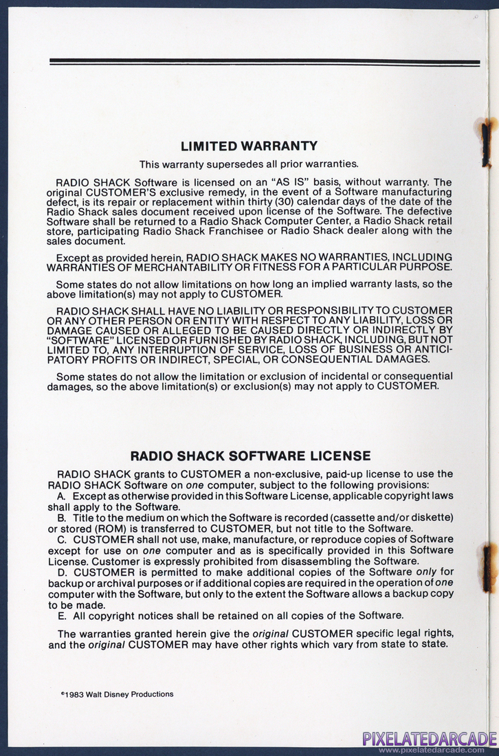 Goofy Covers Government: Instruction Manual - Front Inside Cover