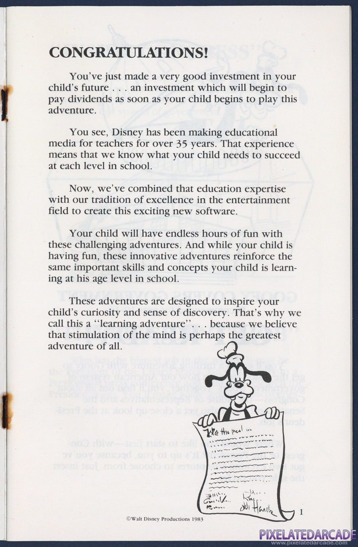 Goofy Covers Government: Instruction Manual - Page 1