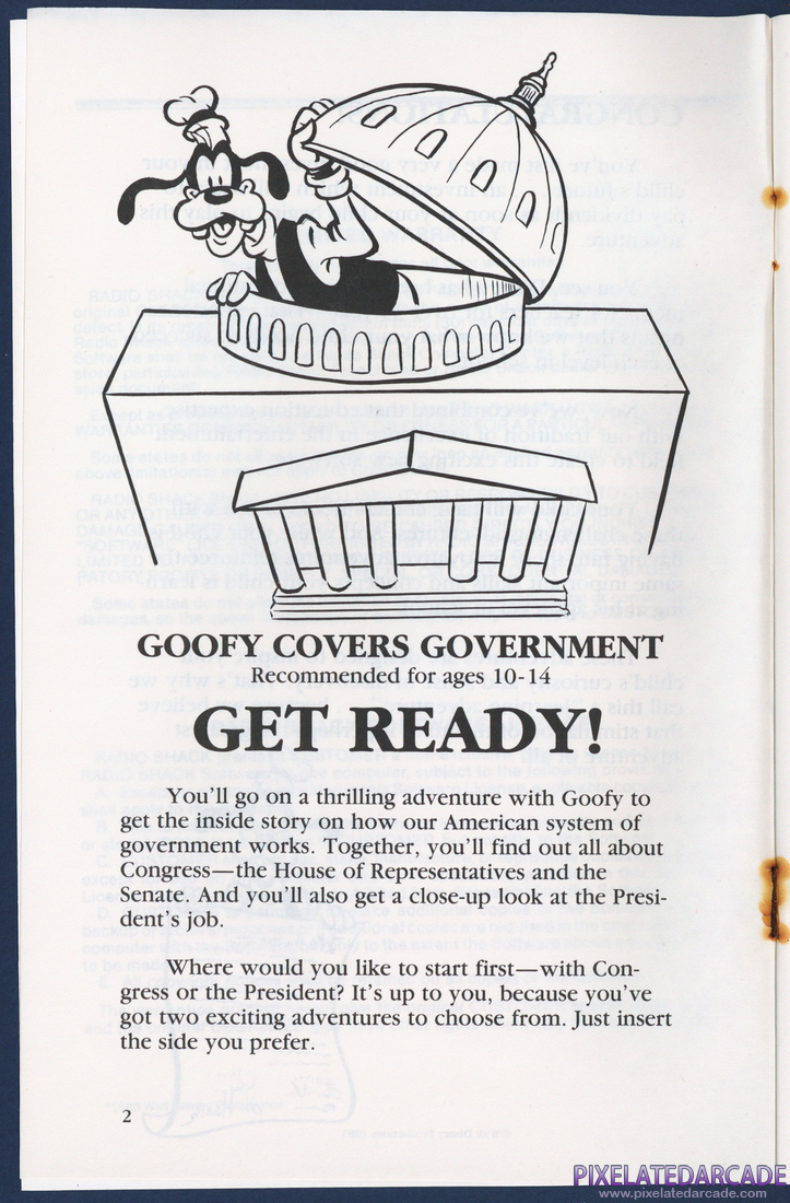 Goofy Covers Government: Instruction Manual - Page 2
